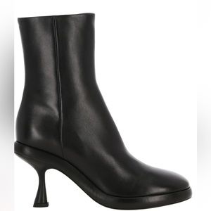 Wandler June round toe lambskin black ankle boots. Sz 8. Like new. See photos